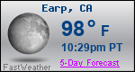 Weather Forecast for Earp, CA
