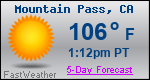 Weather Forecast for Mountain Pass, CA