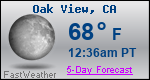 Weather Forecast for Oak View, CA