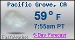 Weather Forecast for Pacific Grove, CA