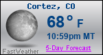 Weather Forecast for Cortez, CO