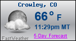 Weather Forecast for Crowley, CO