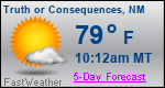 Weather Forecast for Truth or Consequences, NM