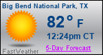 Weather Forecast for Big Bend National Park, TX