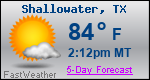 Weather Forecast for Shallowater, TX