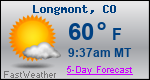 Weather Forecast for Longmont, CO