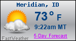 Weather Forecast for Meridian, ID