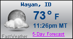 Weather Forecast for Wayan, ID