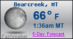 Weather Forecast for Bearcreek, MT