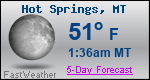 Weather Forecast for Hot Springs, MT