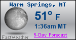 Weather Forecast for Warm Springs, MT