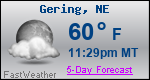 Weather Forecast for Gering, NE
