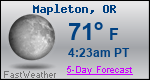 Weather Forecast for Mapleton, OR