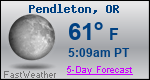 Weather Forecast for Pendleton, OR