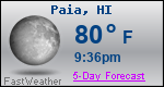 Weather Forecast for Paia, HI