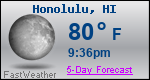 Weather Forecast for Honolulu, HI