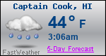 Weather Forecast for Captain Cook, HI