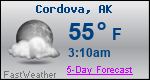 Weather Forecast for Cordova, AK