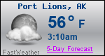 Weather Forecast for Port Lions, AK