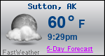 Weather Forecast for Sutton, AK