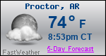 Weather Forecast for Proctor, AR