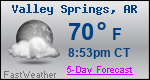 Weather Forecast for Valley Springs, AR