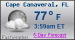 Weather Forecast for Cape Canaveral, FL