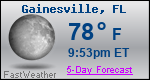 Weather Forecast for Gainesville, FL