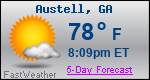 Weather Forecast for Austell, GA
