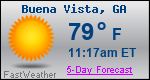 Weather Forecast for Buena Vista, GA