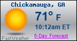 Weather Forecast for Chickamauga, GA