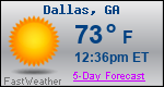 Weather Forecast for Dallas, GA
