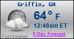 Weather Forecast for Griffin, GA