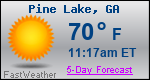 Weather Forecast for Pine Lake, GA