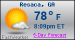 Weather Forecast for Resaca, GA