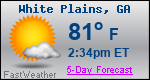 Weather Forecast for White Plains, GA