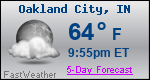 Weather Forecast for Oakland City, IN