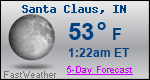 Weather Forecast for Santa Claus, IN