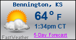 Weather Forecast for Bennington, KS