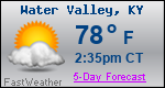 Weather Forecast for Water Valley, KY