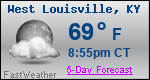 Weather Forecast for West Louisville, KY