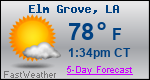 Weather Forecast for Elm Grove, LA