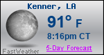 Weather Forecast for Kenner, LA