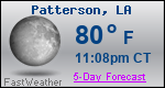 Weather Forecast for Patterson, LA