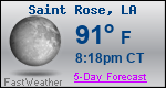 Weather Forecast for Saint Rose, LA