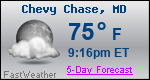Weather Forecast for Chevy Chase, MD