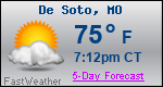 Weather Forecast for De Soto, MO