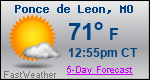 Weather Forecast for Ponce de Leon, MO