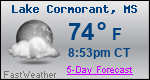 Weather Forecast for Lake Cormorant, MS