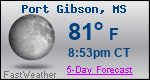 Weather Forecast for Port Gibson, MS